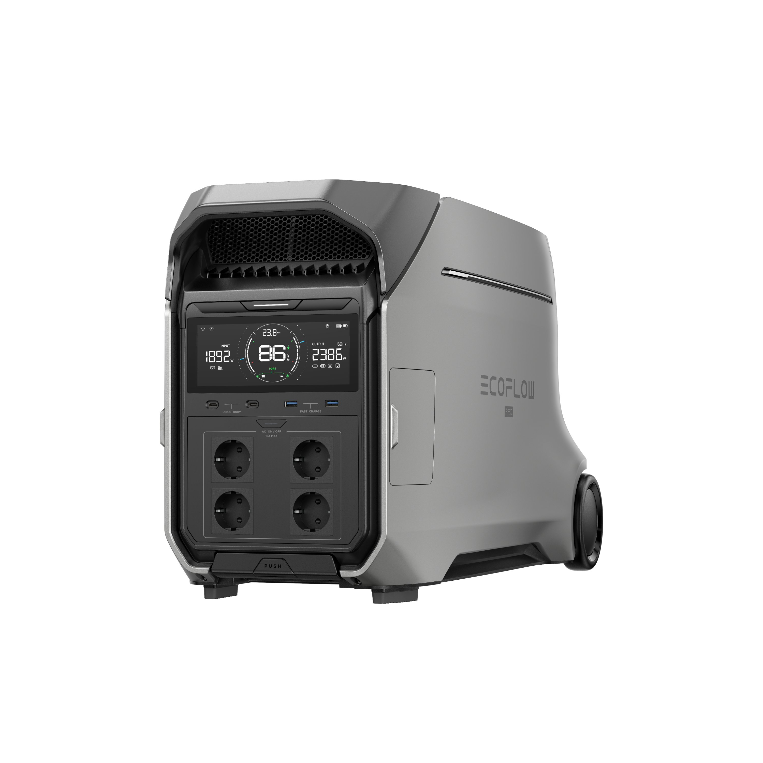 EcoFlow DELTA PRO 3 Powerstation - Frontansicht rechts