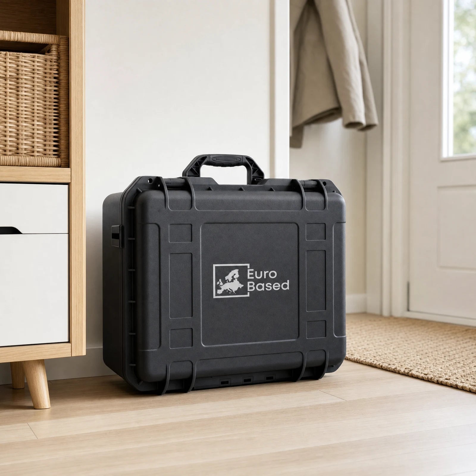 Geschlossene BlackoutBox Premium griffbereit im Wohnbereich